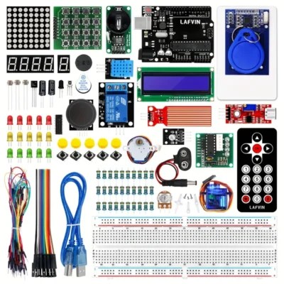 LAFVIN Başlangıç Kiti, Arduino Uyumlu, DIY Elektronik Kiti, LCD Ekran, Step Motor Kontrolü, Dijital Tüp Ekran, Çalışma Işıkları, USB Güç, RFID Fonksiyonu, Endüstriyel ve Bilimsel Elektronik