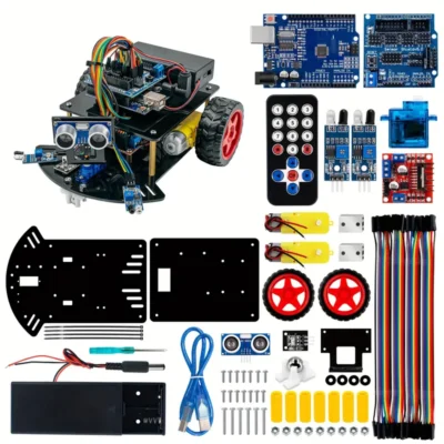 Arduino için IR ve Ultrasonik Modülleri ile 2WD Robotik Kiti, Etkileşimli Eğitim Bilim Öğrenme Yardımcısı, Pille Çalışır