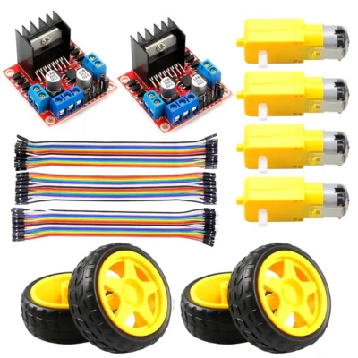 Çift H-Köprü FUSUPI L298N Adım ve DC Motorlar için Motor Sürücü Kontrol Kartı, Arduino