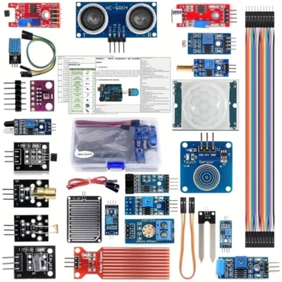 1 Adet 22’si 1 Arduino Uyumlu Sensör Modülü Başlangıç Seti, Ultrasonik, Ses, Su, Sıcaklık, Işık ve Daha Fazla Sensörlerle Eğitim Robotiği Öğrenme Seti