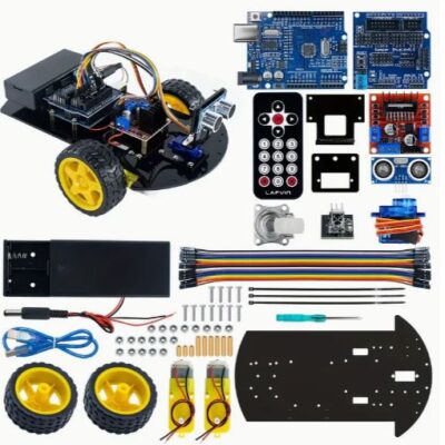 Arduino için DIY 2WD Robot Araba Kiti – Eğitim Aracı ile Eğitici, Pil ile Çalışan