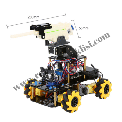 QD001+5 ESP32 Akıllı Robotik Araba Kiti | 4WD Mekanum Tekerlek, Kodlama ve Robotik Eğitim Seti