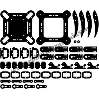 Arduino Örümcek Robot Pleksi Gövde – Şeffaf