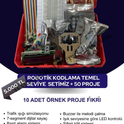 Robotik Kodlama TEMEL SEVİYE  Setimiz + 50 Proje